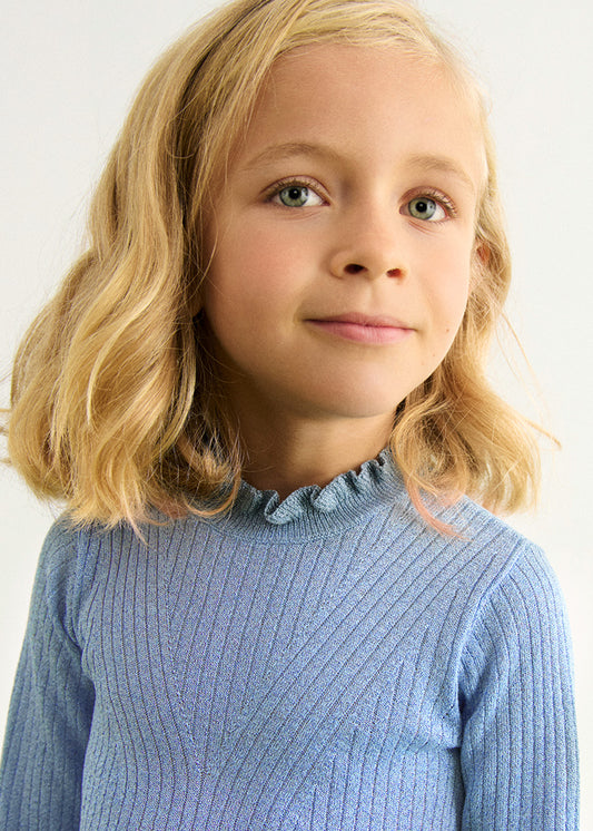 Knitting Turtleneck Sky Blue - Abel & Lula