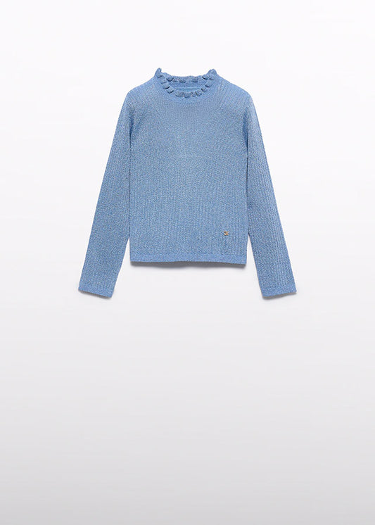 Knitting Turtleneck Sky Blue - Abel & Lula