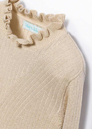 Knitting Turtleneck Beige   - Abel & Lula