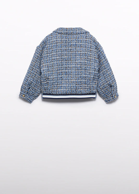 Tweed Coat Blue - Abel & Lula