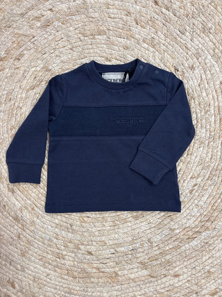 Shirt Navy Blue With Logo - Iceberg