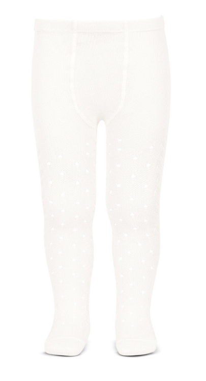 Condor Tights Perle Openwork With Dot And Spike Openwork - Cream