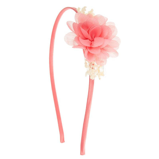 Mini Flower Diadeem - Coral
