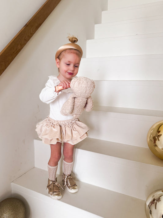 Bloomer Ivory Velvet - Petite Zara