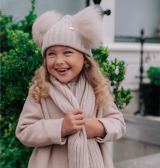Beanie Pompom Beige - Petite Zara
