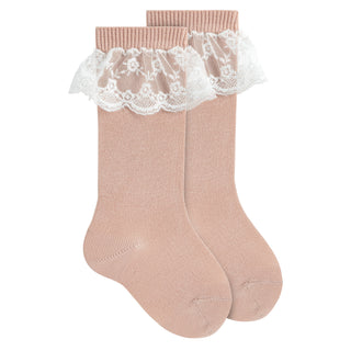 Condor Socks Bobbin Lace - Old Rose