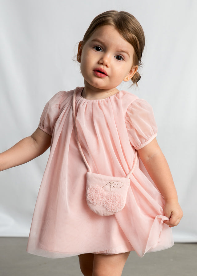 Tulle Dress With Bag Pink - Mayoral