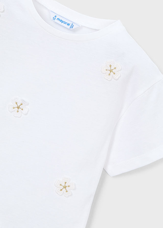 Shirt White Flowers - Mayoral