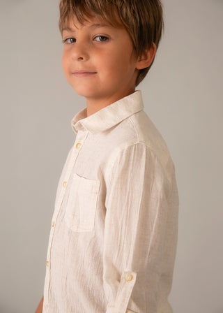 Linen Blouse Beige - Mayoral
