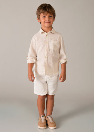 Linen Blouse Beige - Mayoral