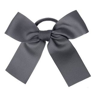 Hair Elastic Long Bow Dark Grey - Siena