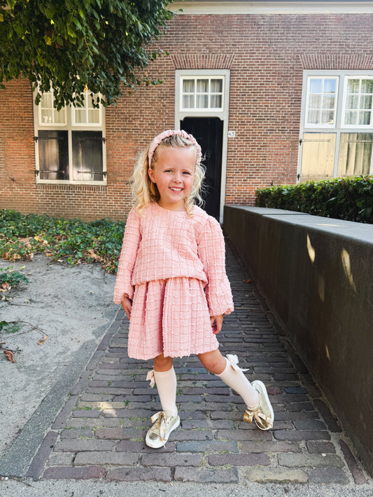 Skirt Set Pink  - Abel & Lula