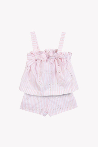 Set Embroidered Pink - Tartine et Chocolat