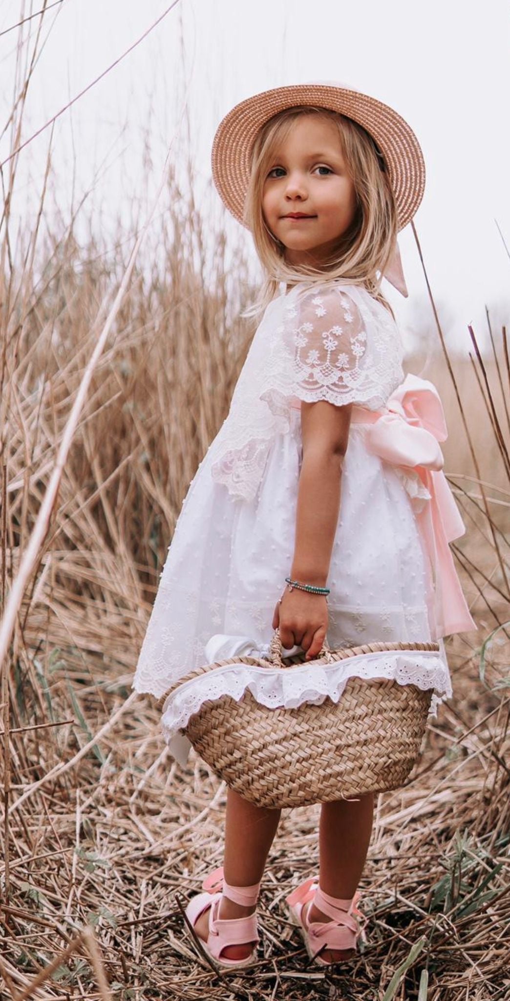 Luxury Dress Pink Bow - Petite Zara