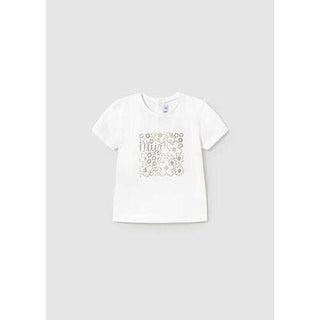 Shirt White Golden Flower - Mayoral