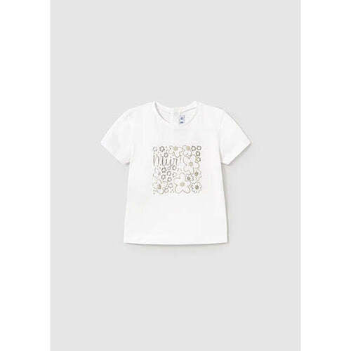 Shirt White Golden Flower - Mayoral