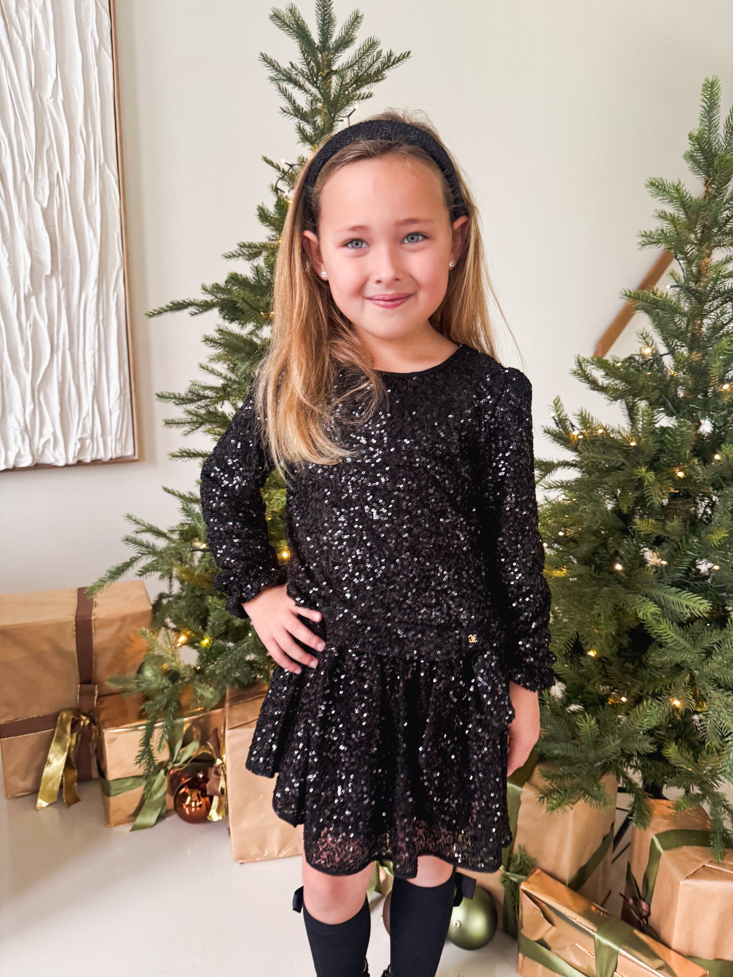 Dress Glitter Black - Abel & Lula