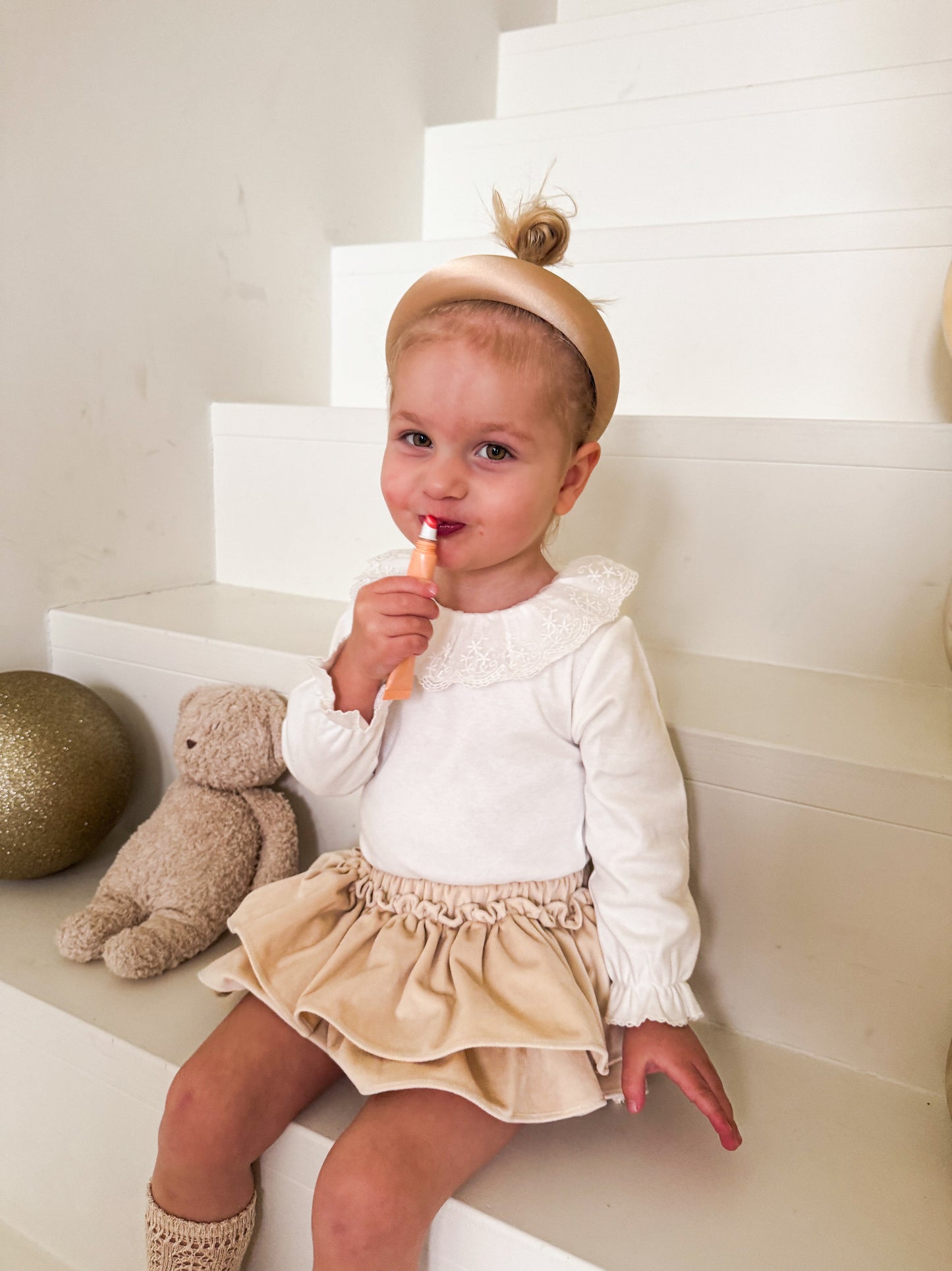 Bloomer Ivory Velvet - Petite Zara