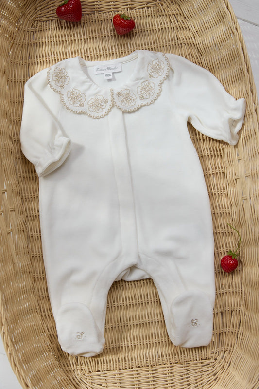 Babysuit Velour White Amelie - Tartine et Chocolat