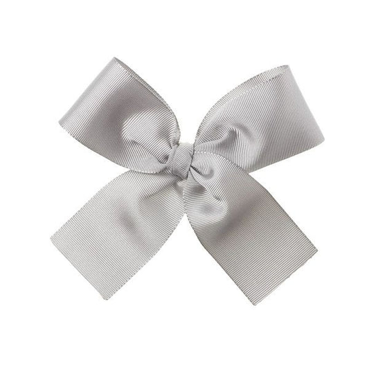 Medium Bow Clip Light Grey - Siena