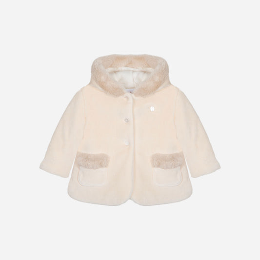 Beige velours Coat - Patachou