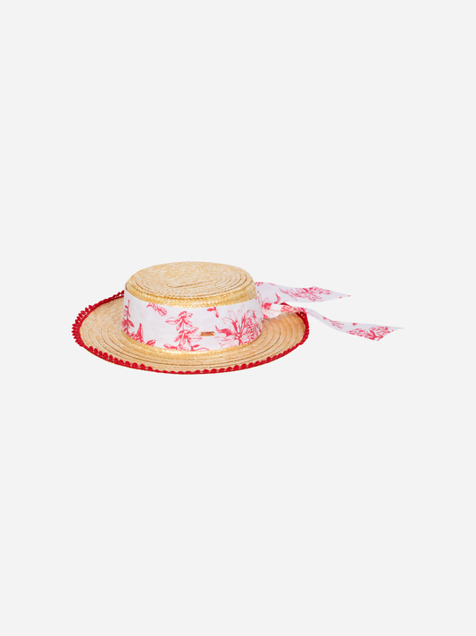 Straw Hat Red Blossom - Patachou