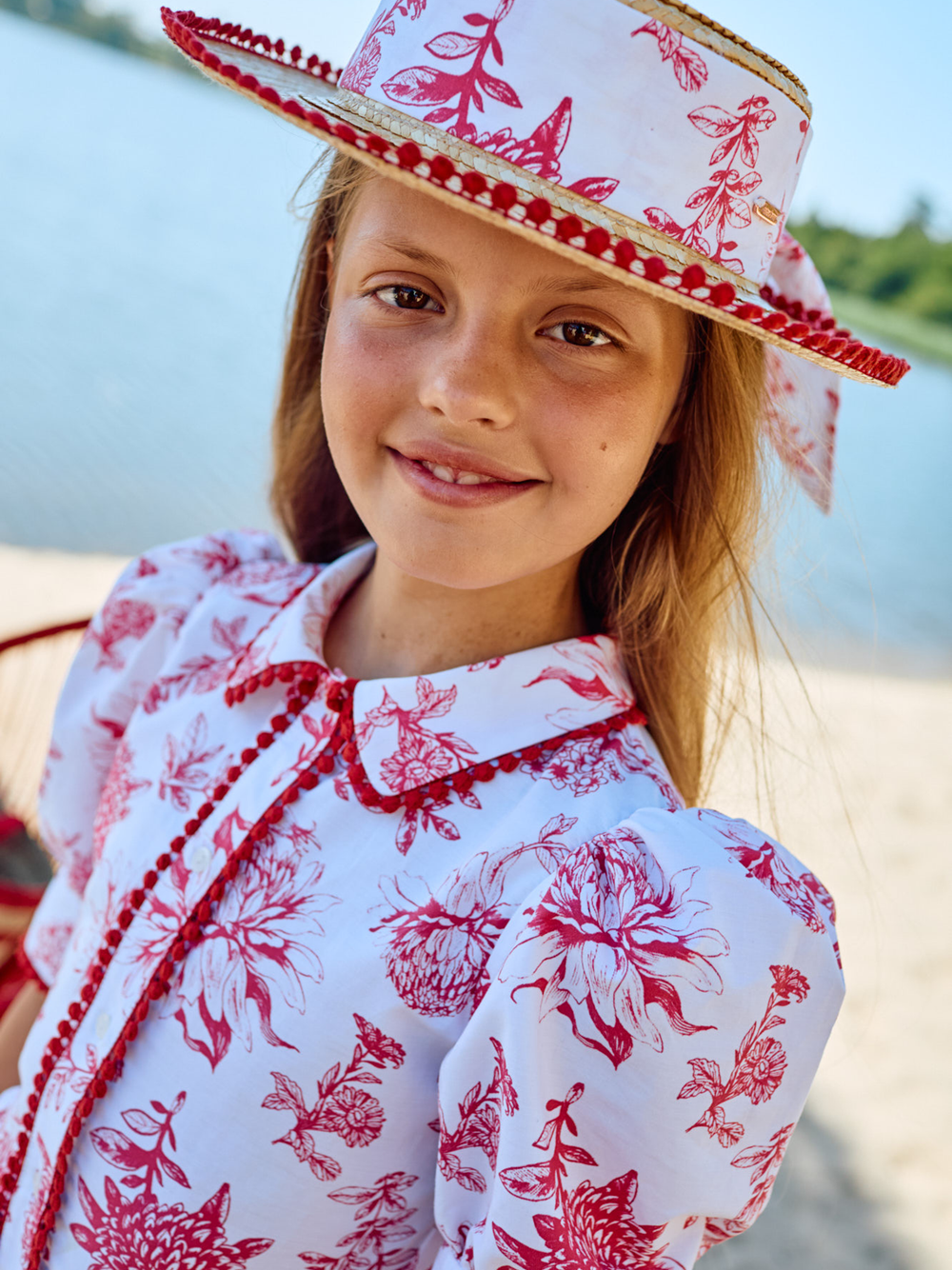 Straw Hat Red Blossom - Patachou