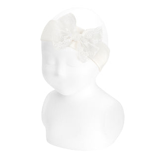 Headband Lace Bow White - Condor