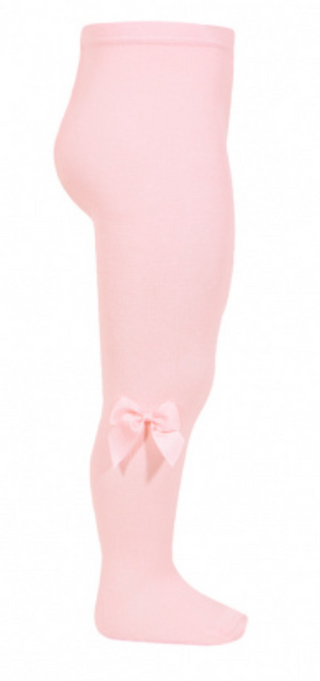 Condor Tights With Grosgrain Bow - Pink