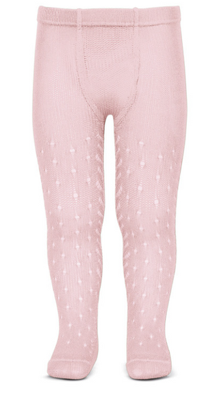 Condor Tights Perle Openwork With Dot And Spike Openwork - Pink