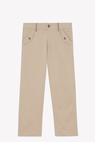 Kinder Jongens Broek Beige - Tartin Et Chocolat
