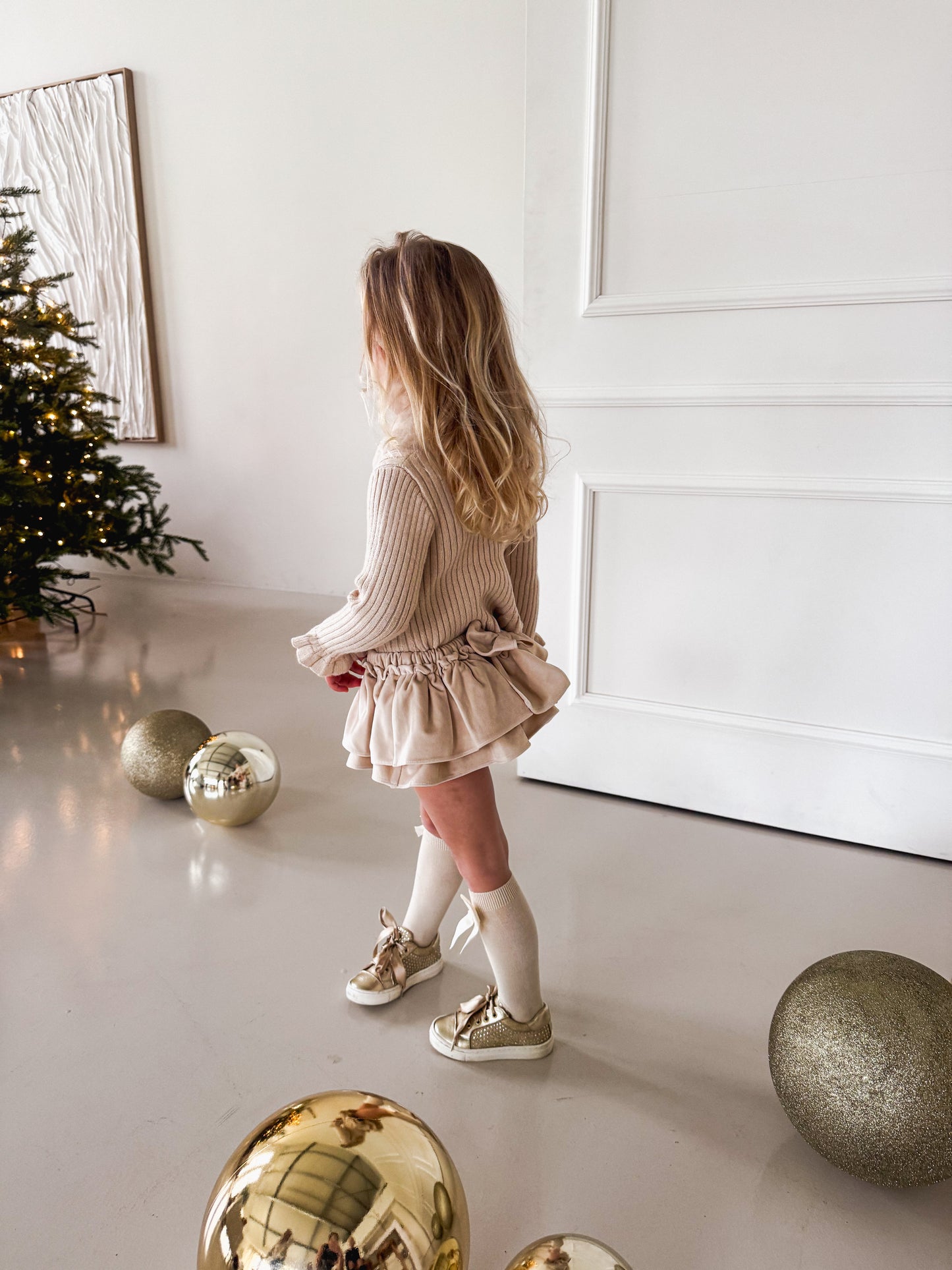 Bloomer Ivory Velvet - Petite Zara