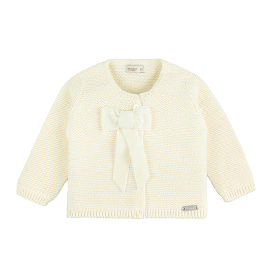 Cardigan Velvet Bow Créme - Condor