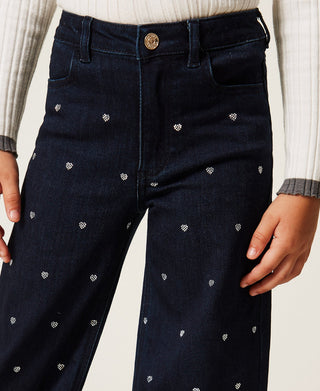 Jeans Meisjes Glitter Hart - Twinset