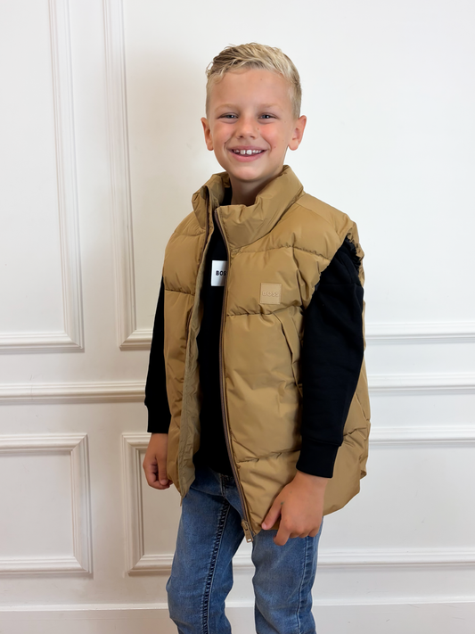 Bodywarmer Camel Jongens - Boss