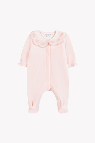 Babysuit Velour Pink Cato - Tartine et Chocolat