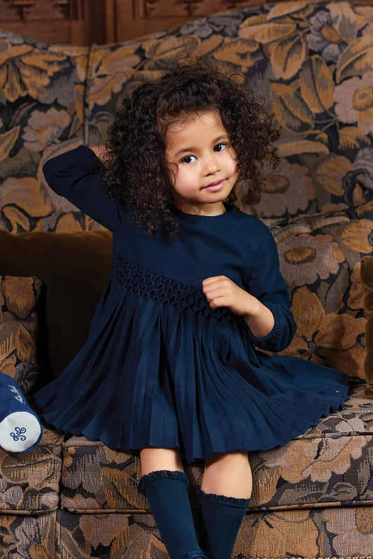 Meisjes Jurk Navy - Tartin Et Chocolat