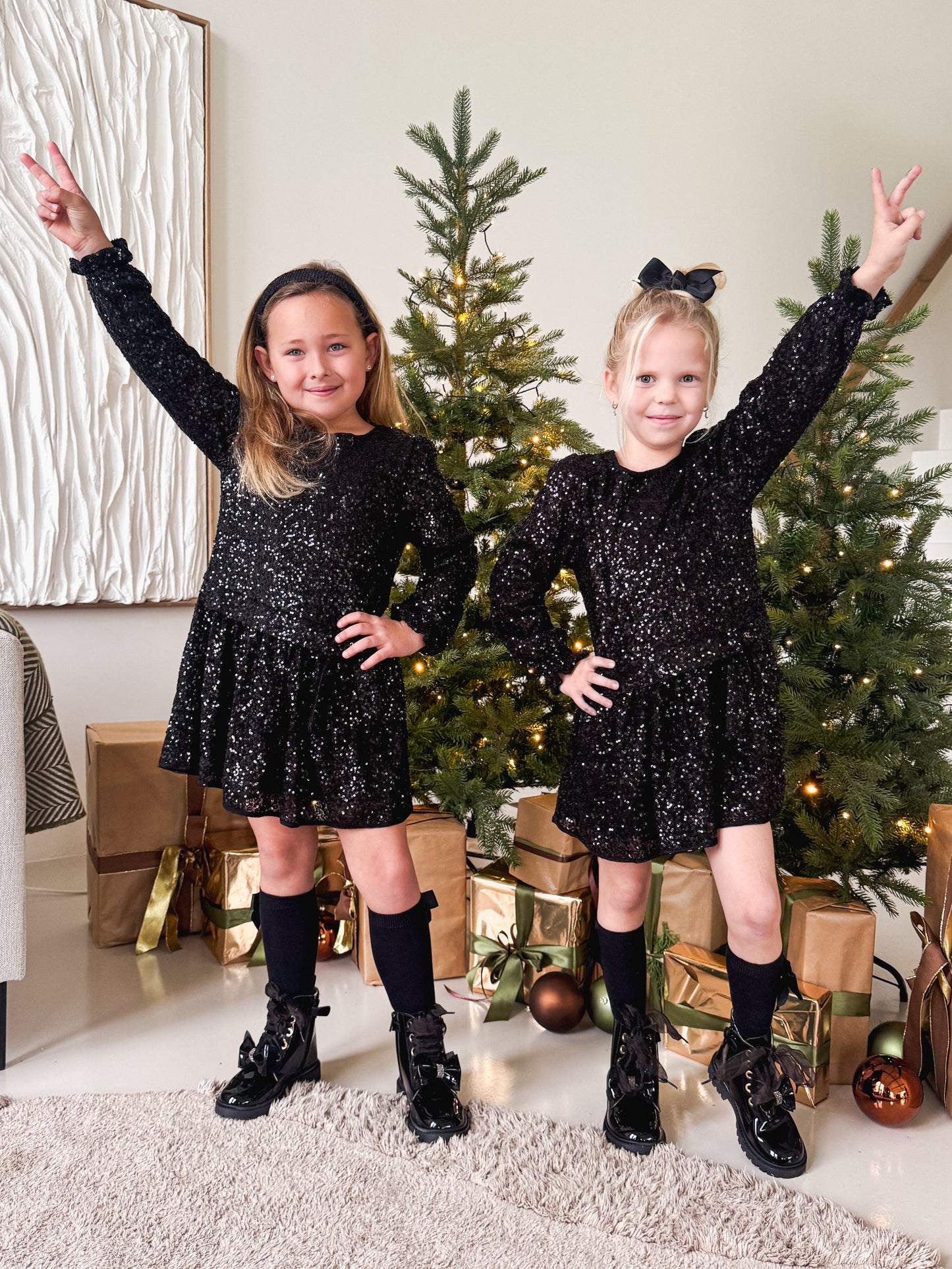 Dress Glitter Black - Abel & Lula