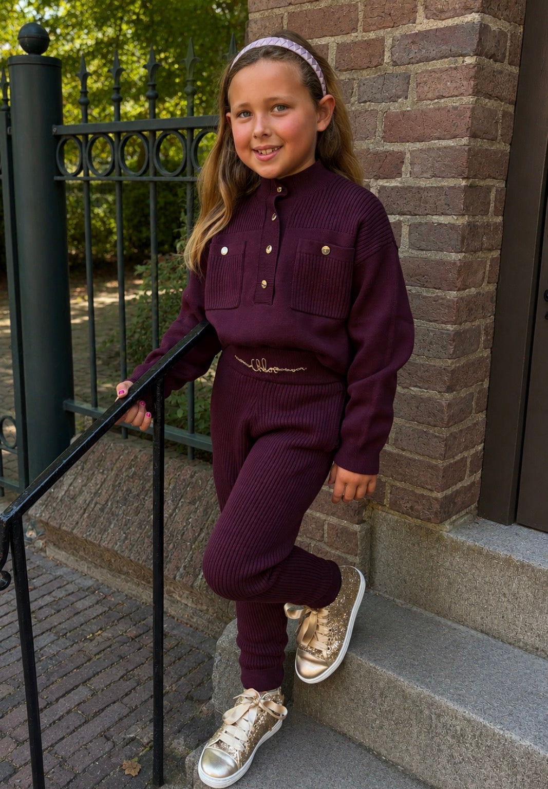 Broek Meisjes Burgundy - Chloé