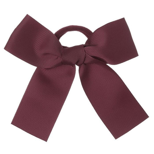 Hair Elastic Long Bow Burgundy - Siena
