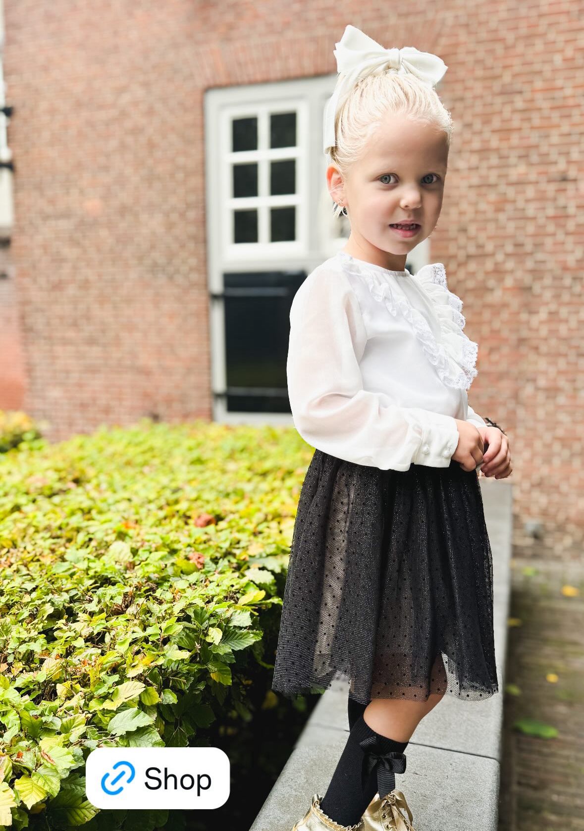 Tulle Skirt Black Dots - Abel & Lula