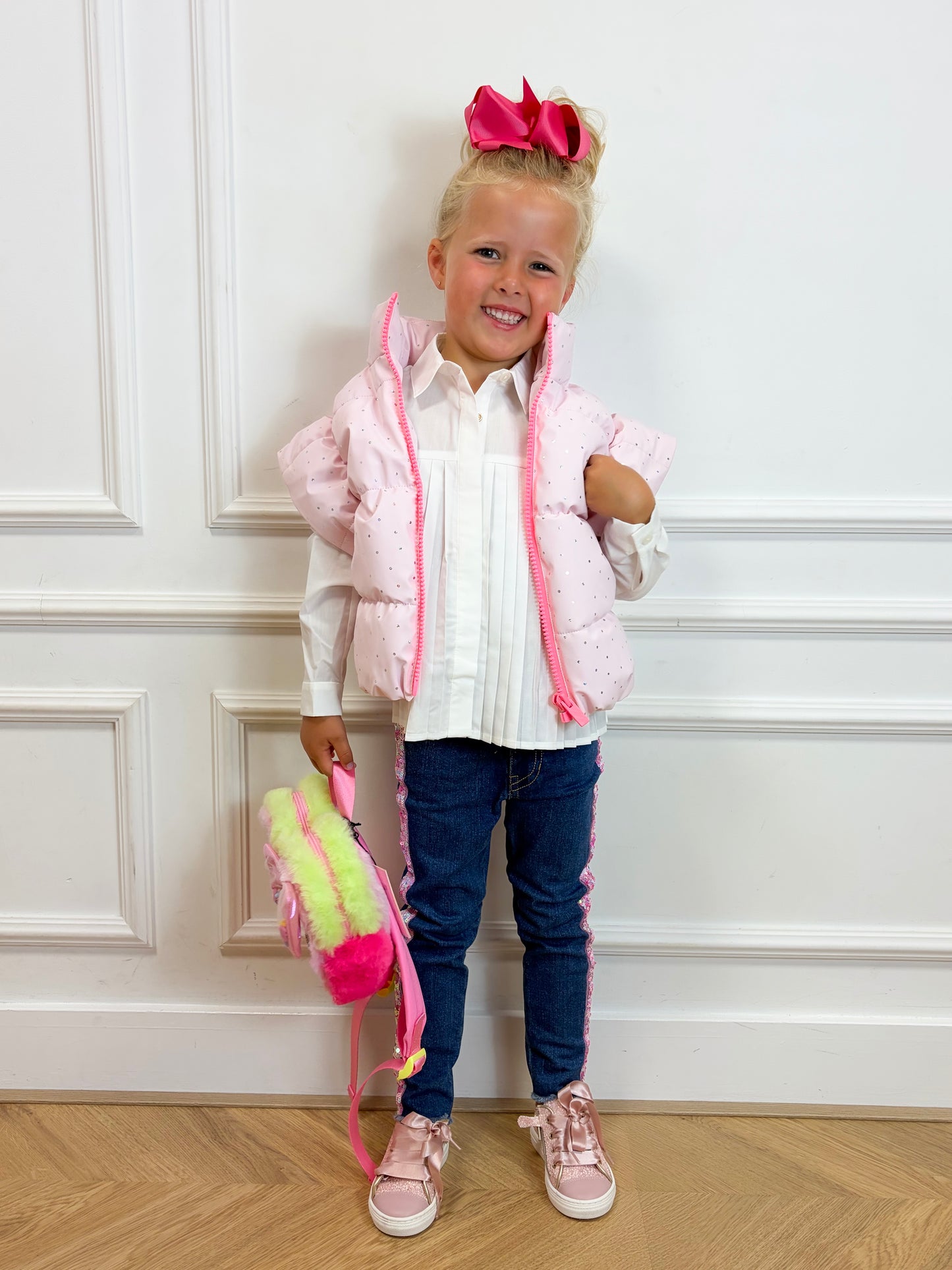Bodywarmer Glitter Roze - Billieblush