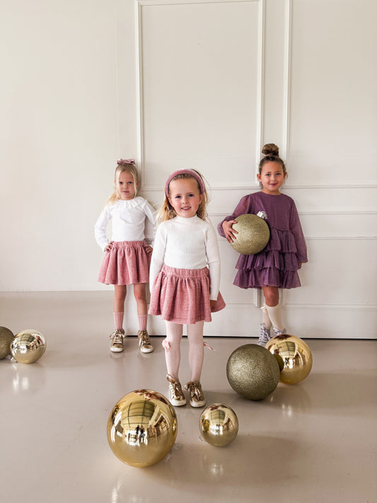 Skirt Dusty Pink Tweed - Petite Zara