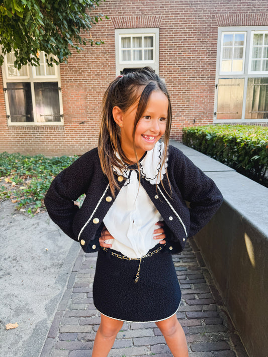 Skirt With Belt Black - Abel & Lula