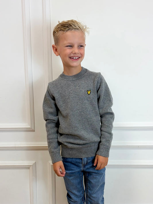 Crew Neck Jumper Grey - Lyle & Scott