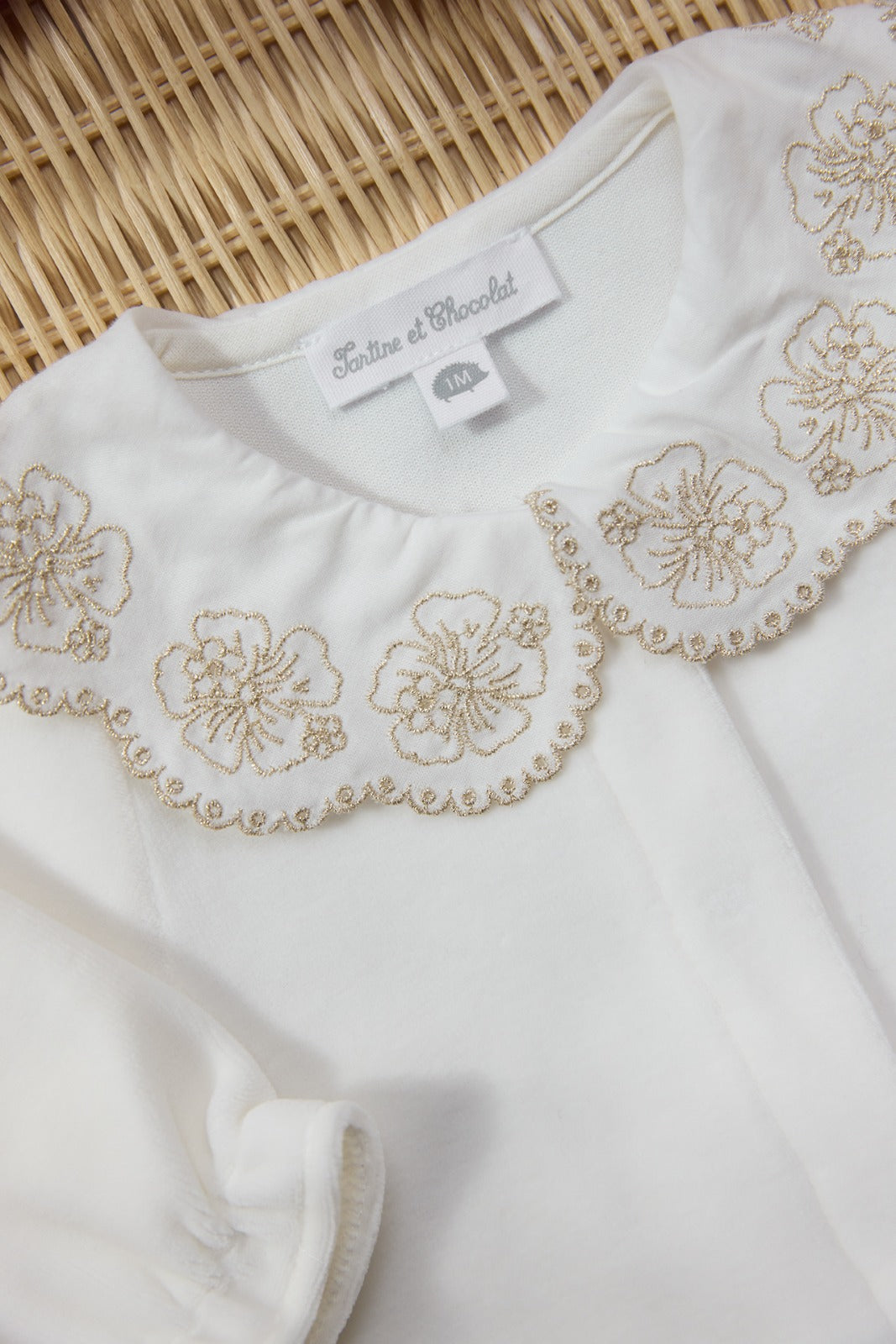 Babysuit Velour White Amelie - Tartine et Chocolat