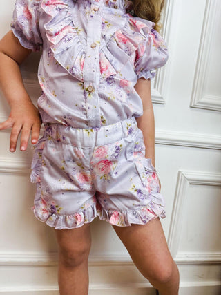 Short Violet Flower - Petite Zara