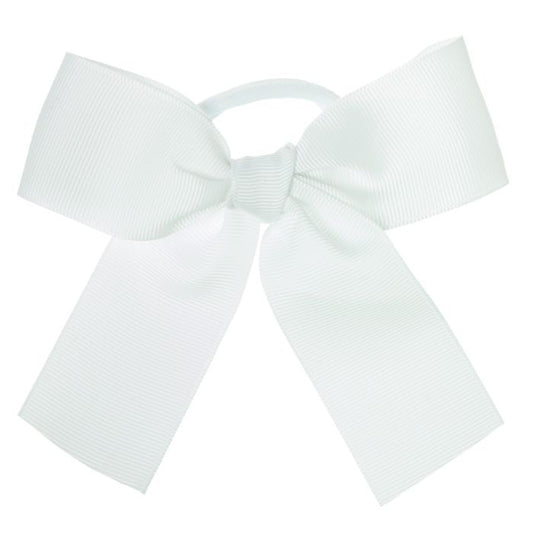Hair Elastic Long Bow White - Siena