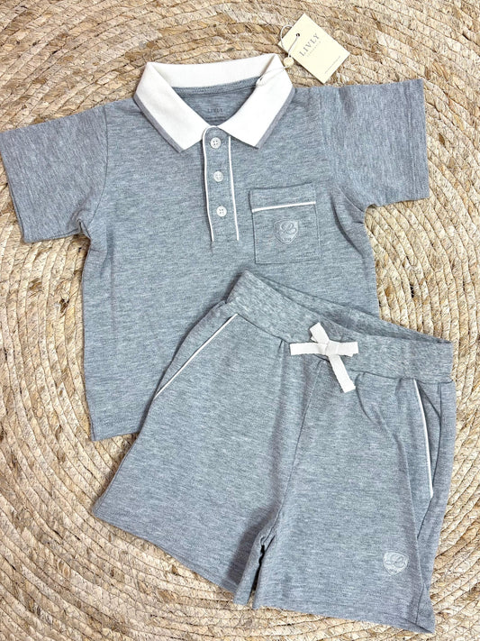 Pike Polo Set Grey - Livly