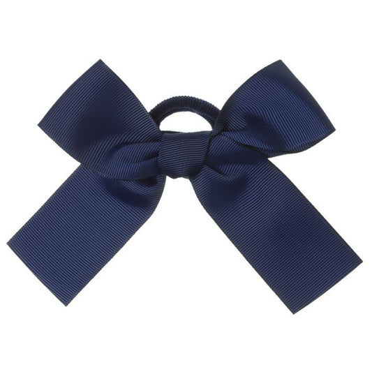 Hair Elastic Long Bow Navy Blue - Siena